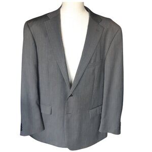 Boulevard Club SZ 46R 100% Wool Light Charcoal Herringbone Men's Sport Jacket
